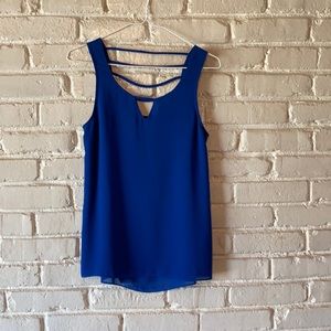 Naked zebra royal blue blouse